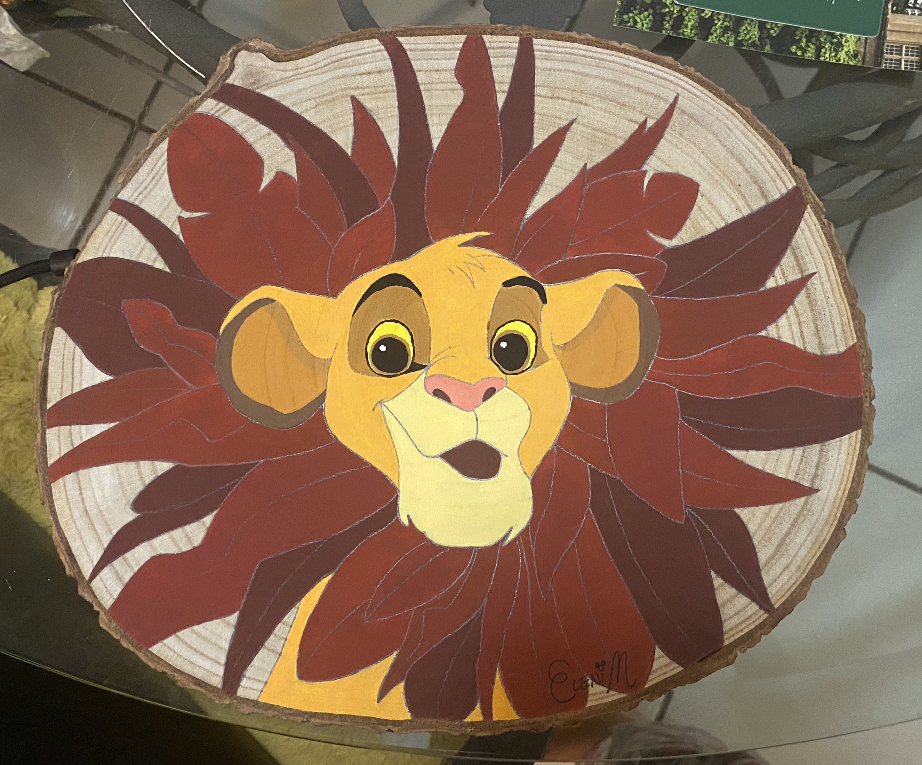 Painting of Simba from The Lion King